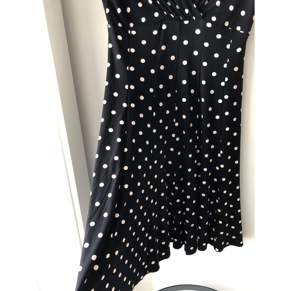 Lauren Ralph Lauren Black & White Polkadot Dress Size 2P - Picture 6 of 14